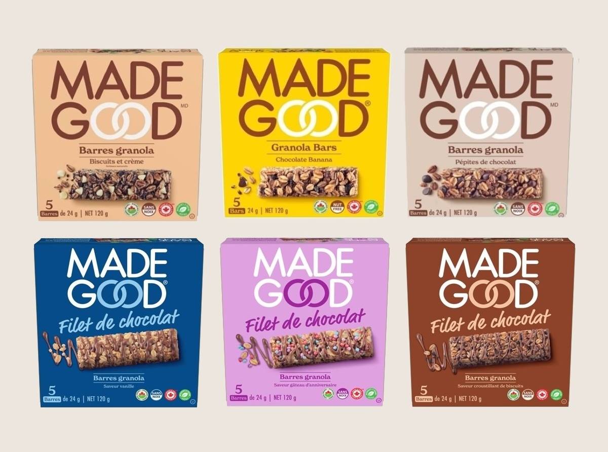 Rappel de barres granola MadeGood à cause d’une possible présence de métal