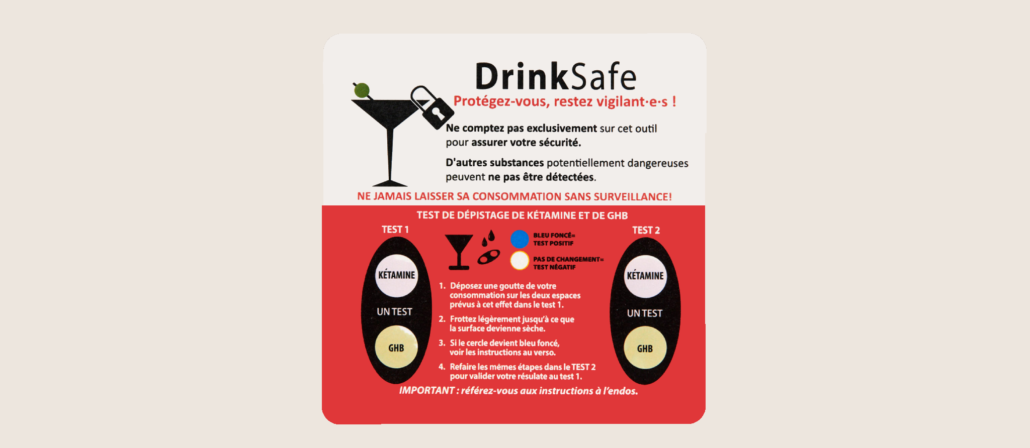 Drink Detective : un sous-verre censé détecter la drogue du viol
