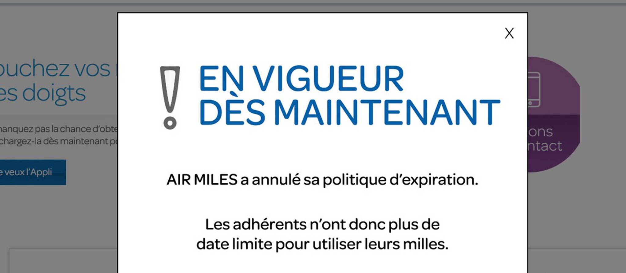 Air Miles: finalement, les points n'expireront pas à la fin de l'année!