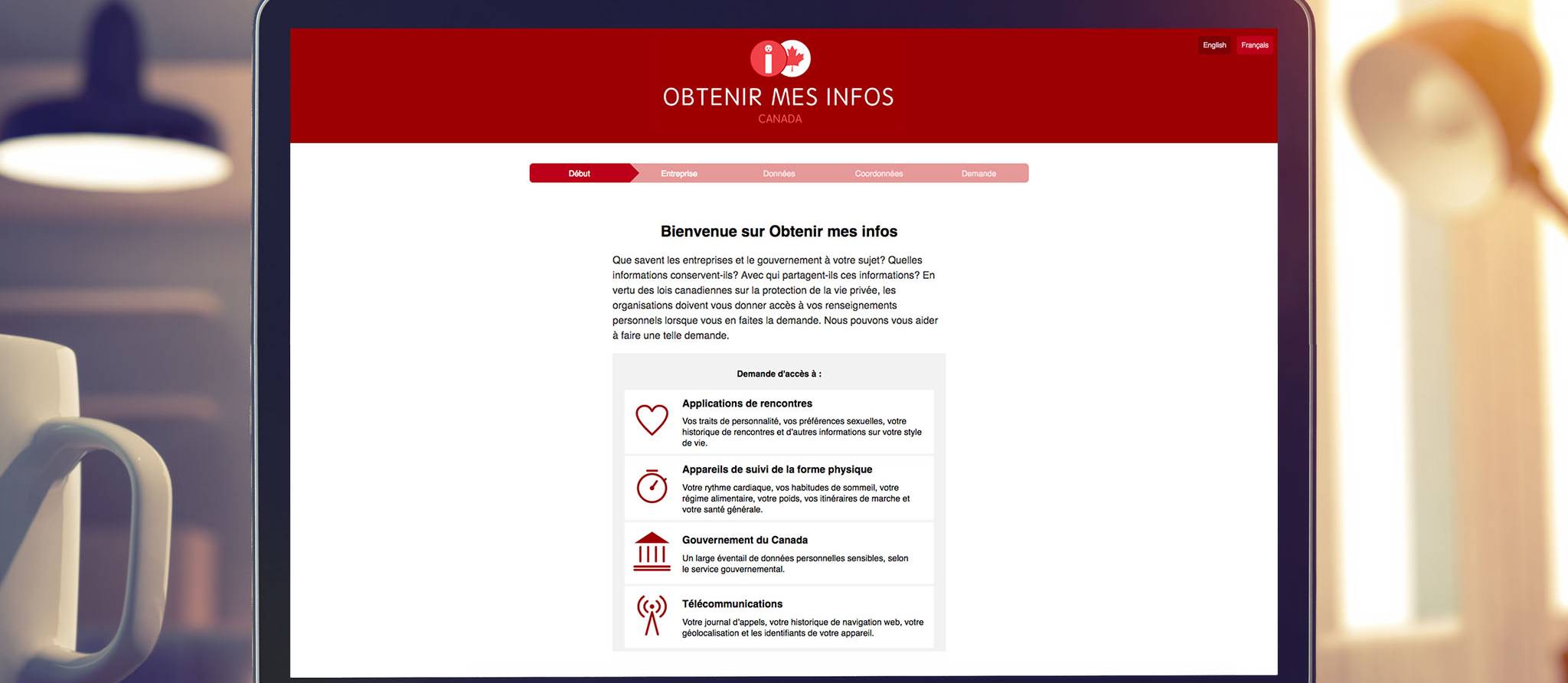 Nous avons essayé le site «Obtenir mes infos»