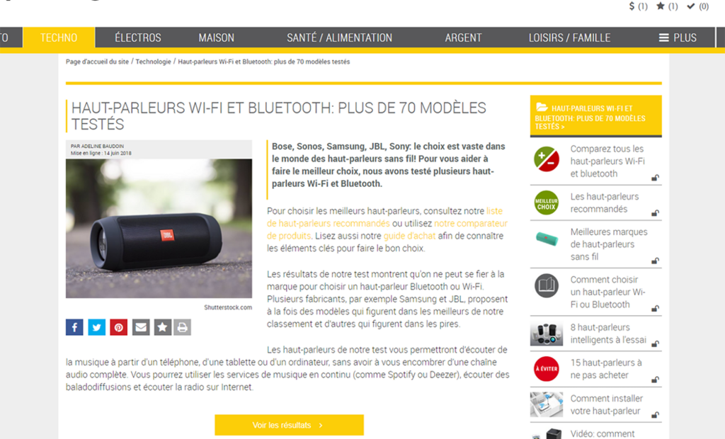 Utilisez notre comparateur de produits, en version améliorée!