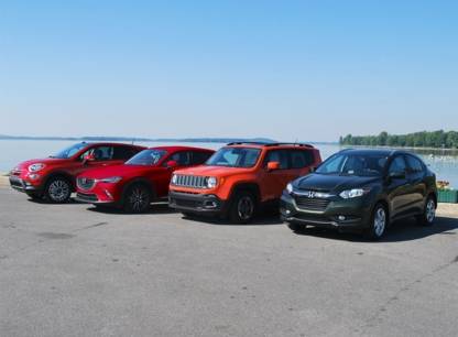 Essai - Petits VUS: Mazda CX-3, Honda HR-V, Jeep Renegade et Fiat 500X