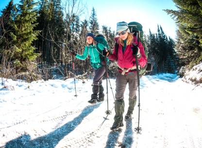 Randonnée hivernale : bottes, raquettes ou crampons?