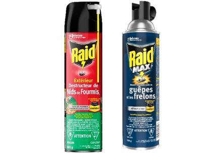 Produits Raid 2 - fourmis,  guêpes et frelons
