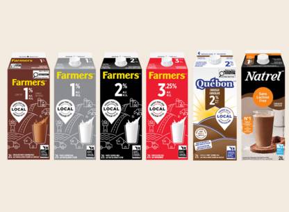 Rappel de produits de lait Farmers, Québon et Natrel pouvant contenir des morceaux de verre