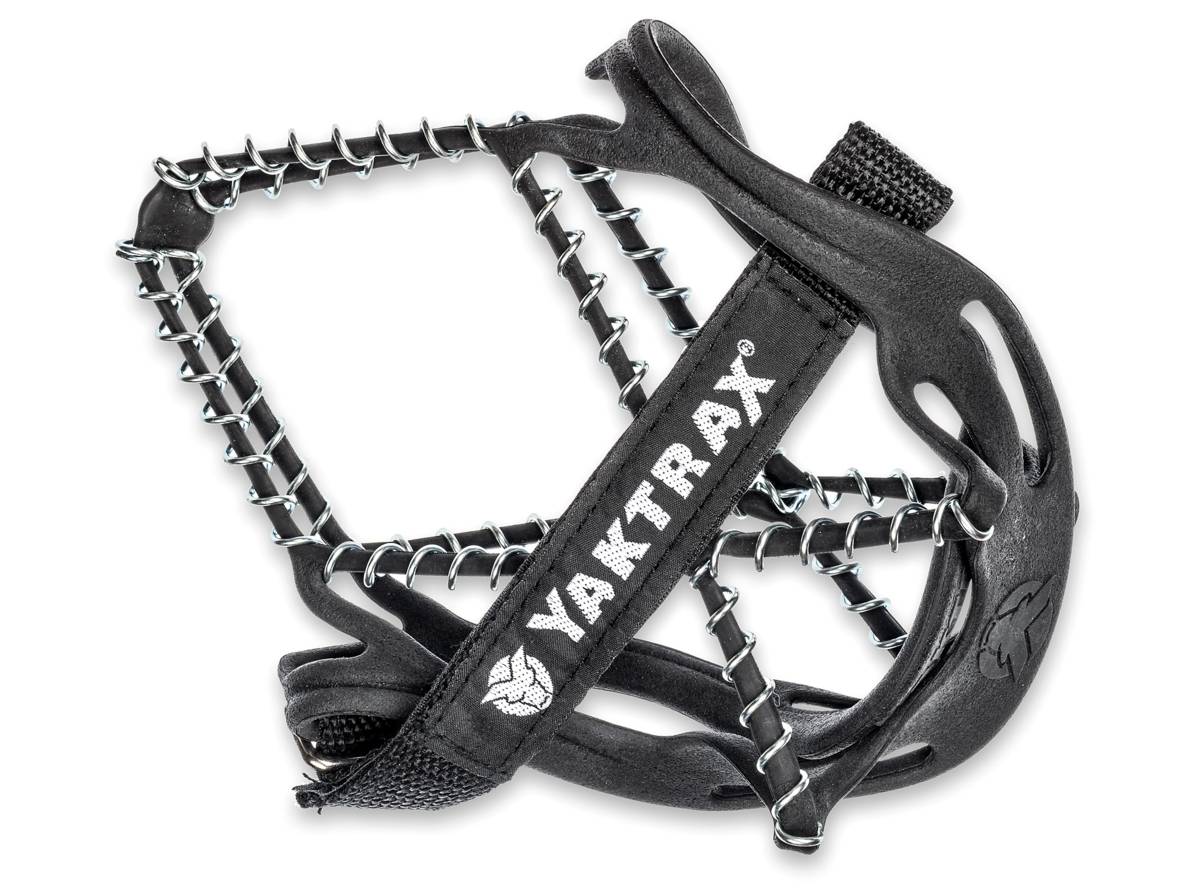Crampons Yaktrax Adventure Grip Taille Large - Pour Neige/glace, Acier/TPE, Avec Sac De Transport