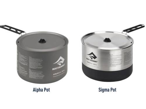 Casseroles de camping Alpha et Sigma