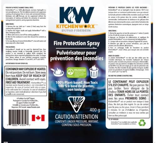 Pulvérisateurs d’incendie KitchenWorx