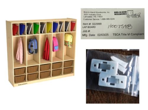 Trousses de retenue incluses dans les meubles Childcraft