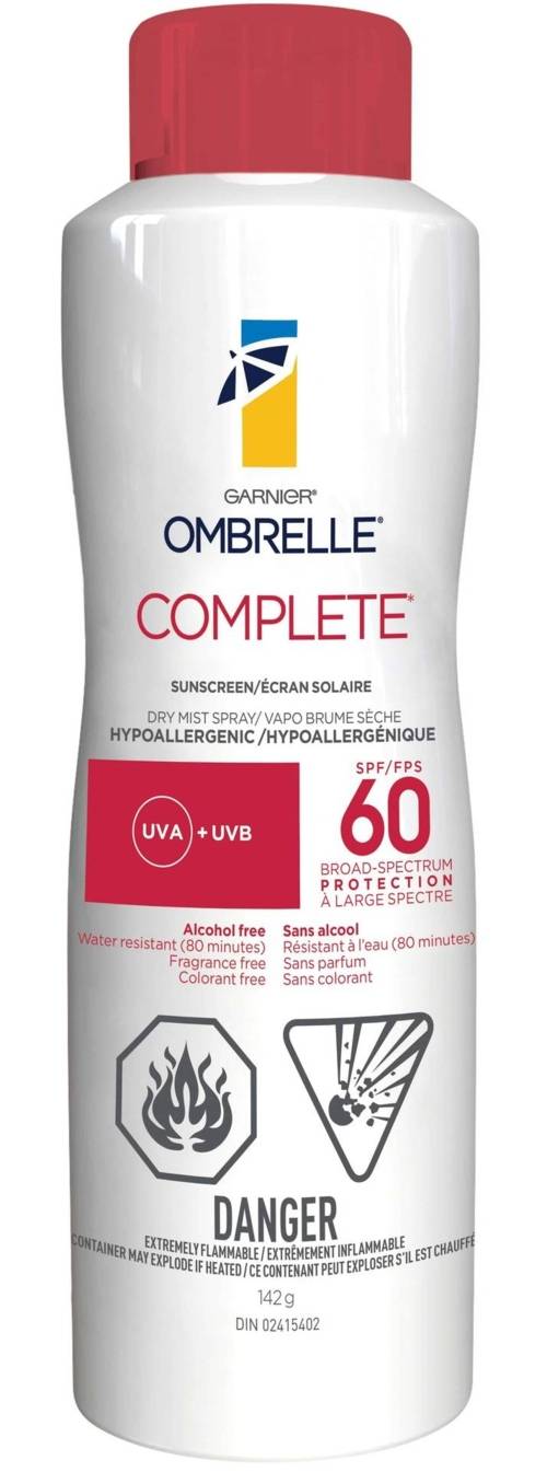 Écrans solaires en vaporisateur Ombrelle Garnier Complete Dry Mist