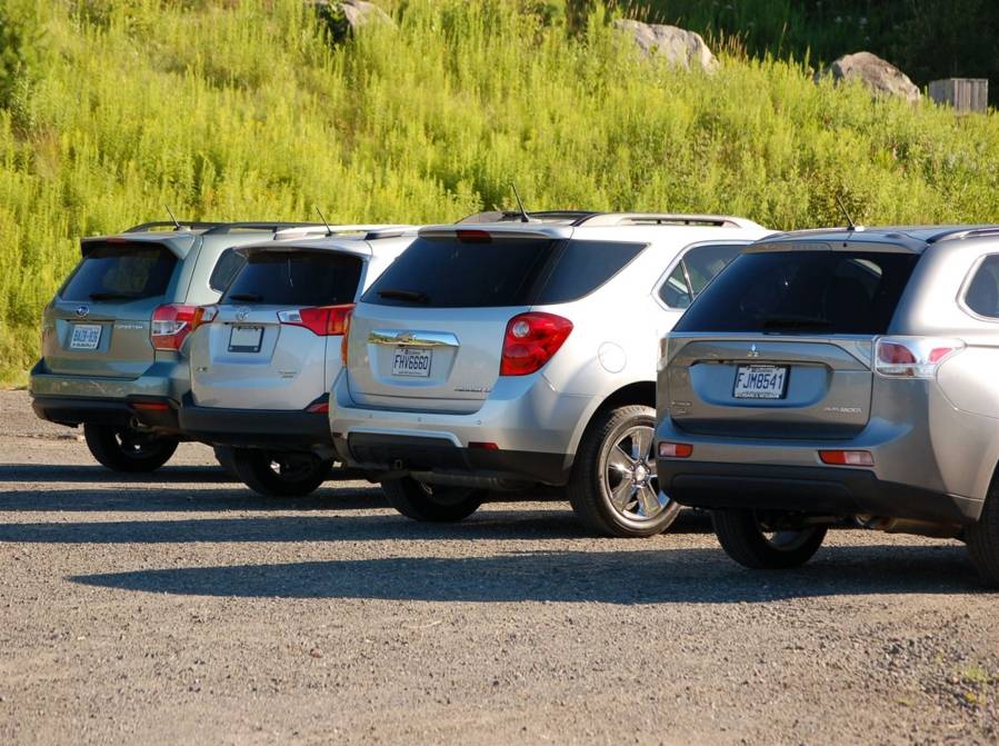 Essai comparatif quatre VUS compacts (Toyota RAV4, Subaru Forester et Mitsubishi Outlander)